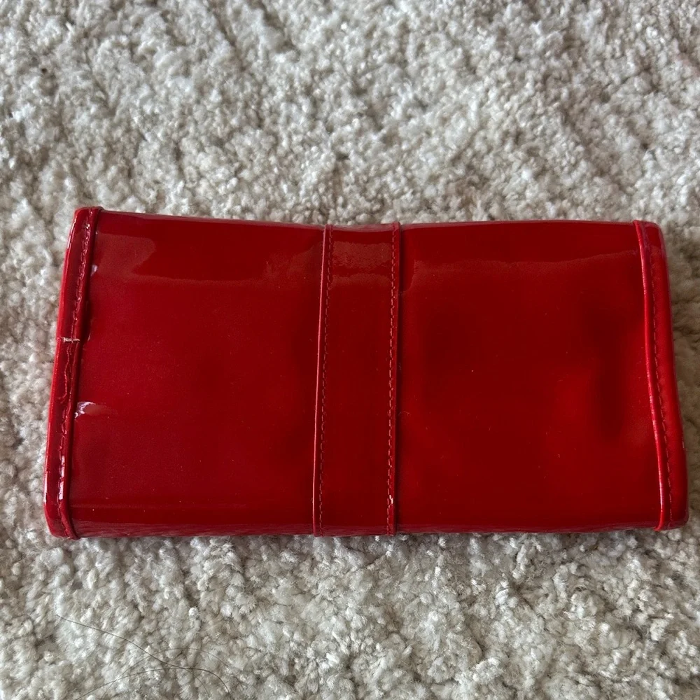Red Patent Leather make up bag set